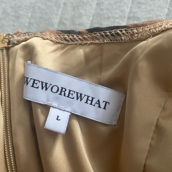 WE WORE WHAT CUT OUT LEOPARD SATIN DRESS - Picture 7 of 8